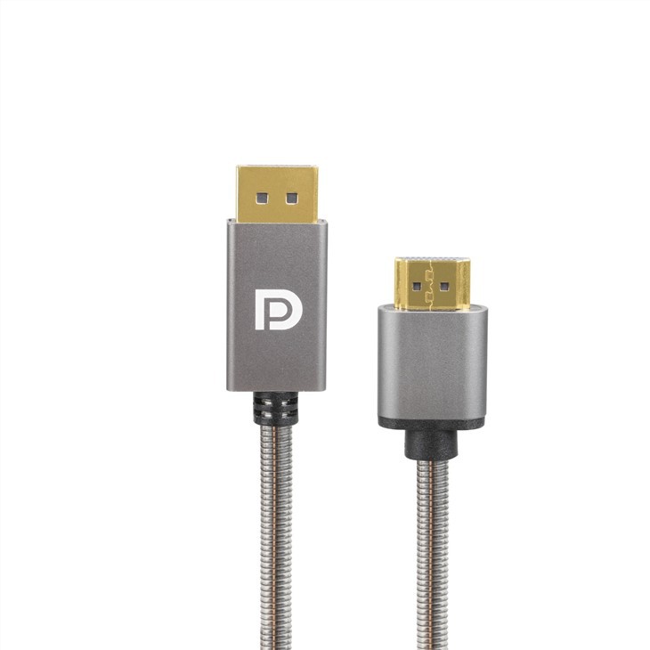 Rozsdamentes acél DP 1,1 V dugó – HDMI csatlakozó 1,4 V adapter