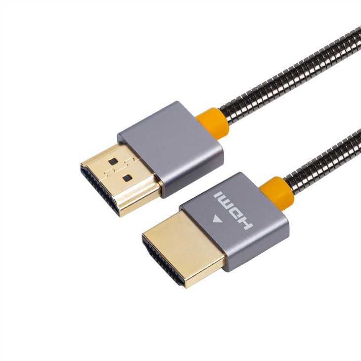 Rozsdamentes acél HDMI-HDMI 4K kábel